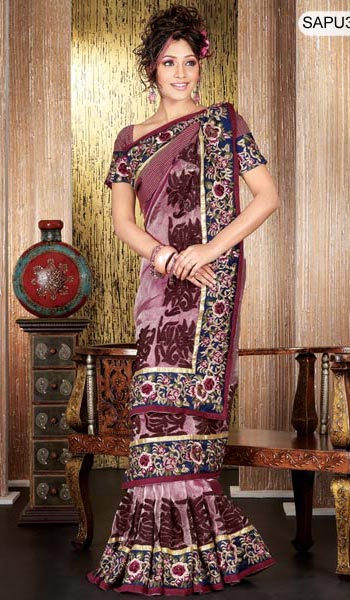 saree and pallu drape style 18