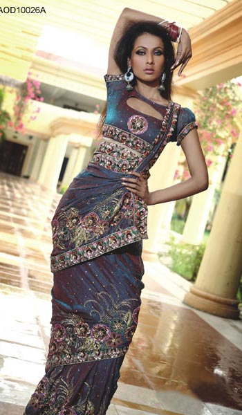 saree and pallu drape style 2