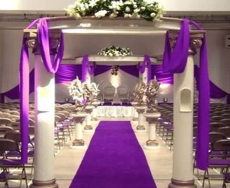 6 Unique white and purple stage decoration