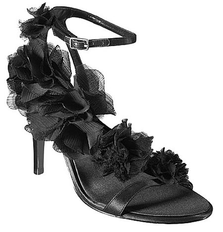High heel black sandal