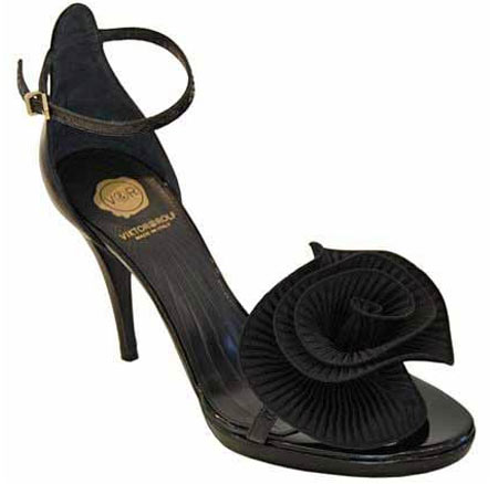 High heel black sandal