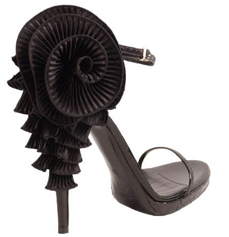 high heel black sandal
