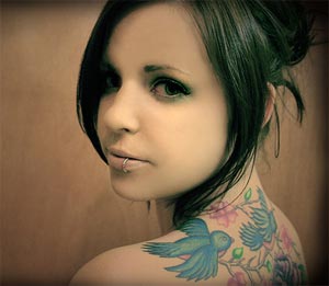 Neck tattoo