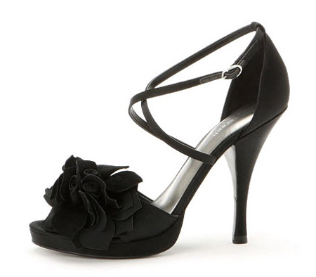 Black high heel sandal