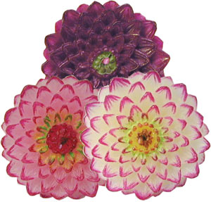 Multiple flowered shaped candles