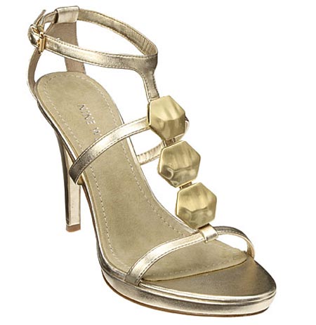 golden high heel
