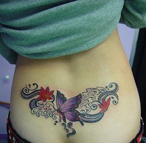 Tattoo on lower back