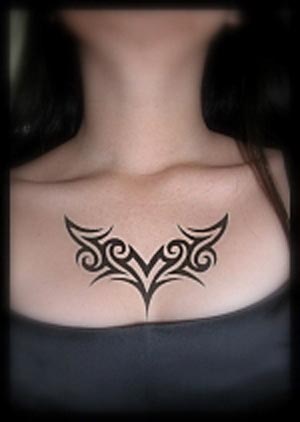 Tattoo on upper chest