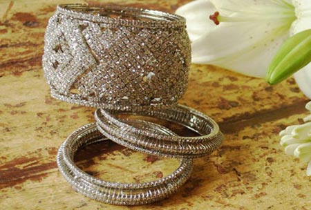 Lovely 3 piece diamond bangle set