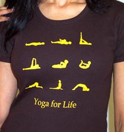 T-shirt With Various Yoga Asanas