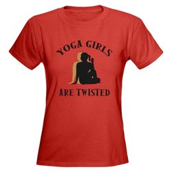 Funny Yoga T-shirt Quote- " Yoga Girls Are Twisted"