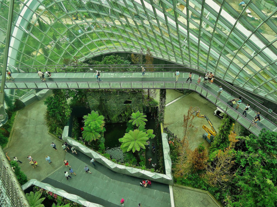 Cloud Walk – Down the Cloud Mountain through walk ways ~ Gardens by the Bay, Singapore 