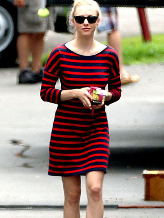 red and black stripes dress 12