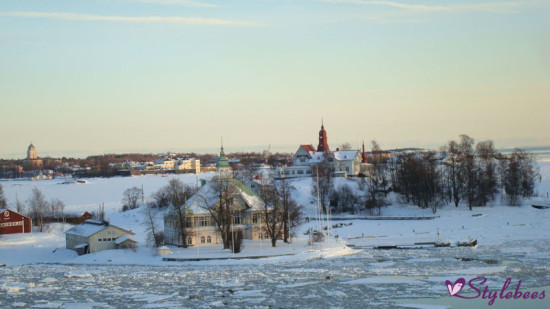 Snow covered landscape in helsinki