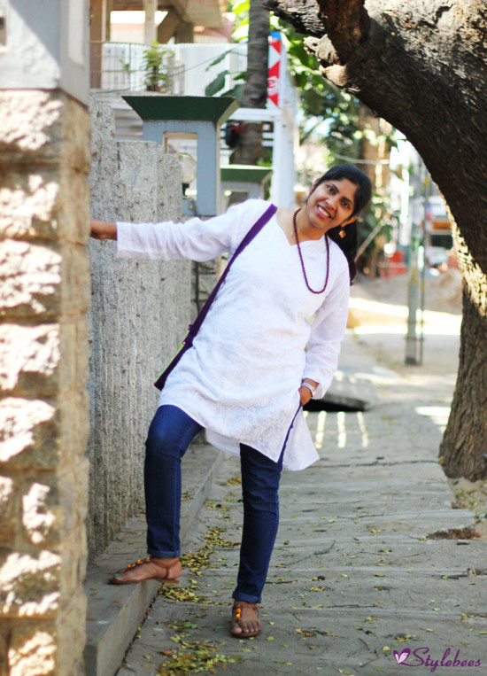 how to style in kurta and denim