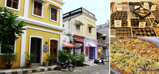 Pondicherry french colony and cafe