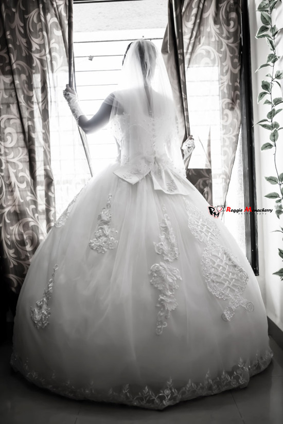 christian wedding gown in white