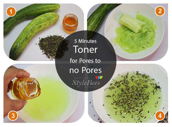 5 Minutes Cucumber and green tea toner to minimize facial pores