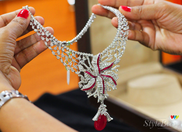 Diamond and Ruby necklace at Abaran Jewellers Bangalore.jpg