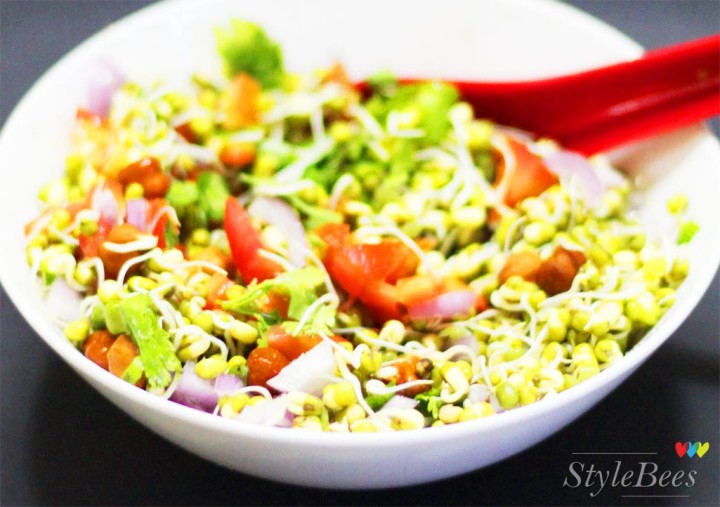 Healhty sprouts salad snack for weight watchers