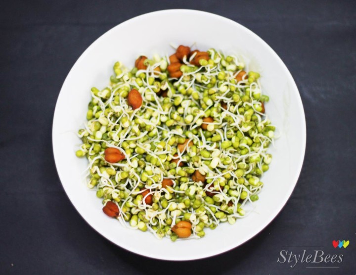Sprout salad as evening snack