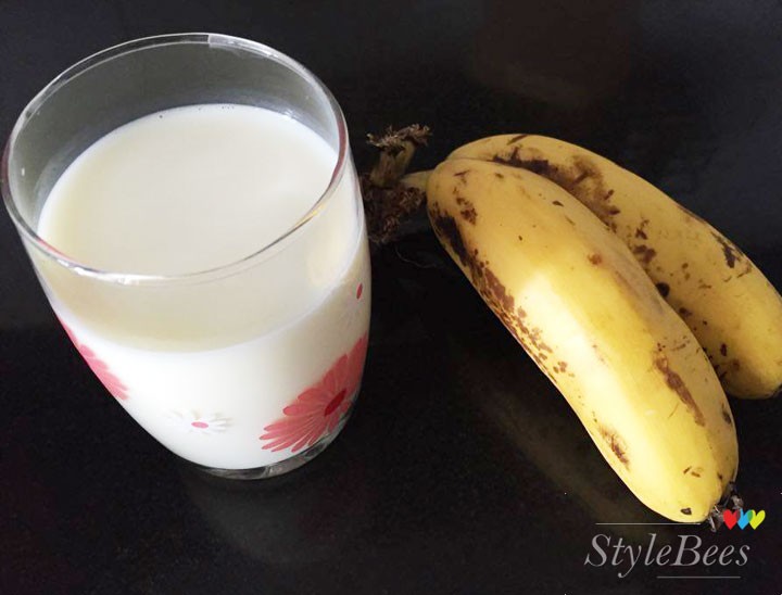 Banana milk shake is healthy fasting food