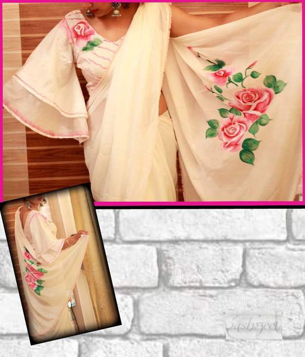 handpainted and handcrafted sarees